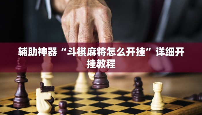 辅助神器“斗棋麻将怎么开挂”详细开挂教程