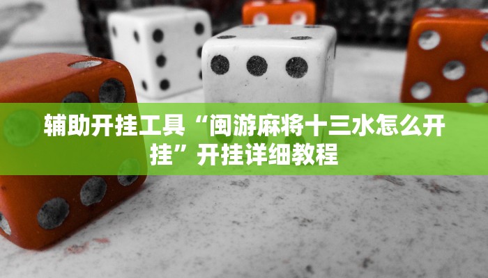 辅助开挂工具“闽游麻将十三水怎么开挂”开挂详细教程