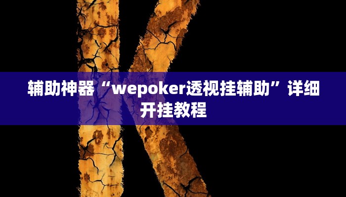 辅助神器“wepoker透视挂辅助”详细开挂教程
