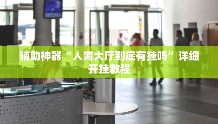 辅助神器“人海大厅到底有挂吗”详细开挂教程