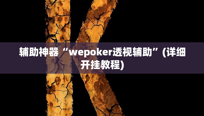 辅助神器“wepoker透视辅助”(详细开挂教程)