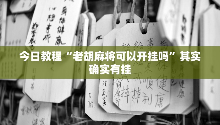 今日教程“老胡麻将可以开挂吗”其实确实有挂
