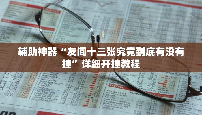 辅助神器“友间十三张究竟到底有没有挂”详细开挂教程