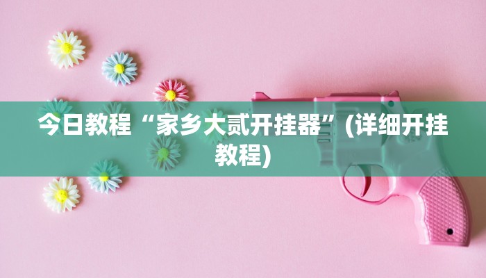 今日教程“家乡大贰开挂器”(详细开挂教程)