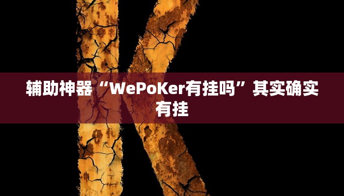 辅助神器“WePoKer有挂吗”其实确实有挂