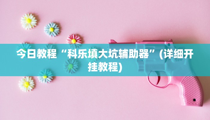 今日教程“科乐填大坑辅助器”(详细开挂教程)