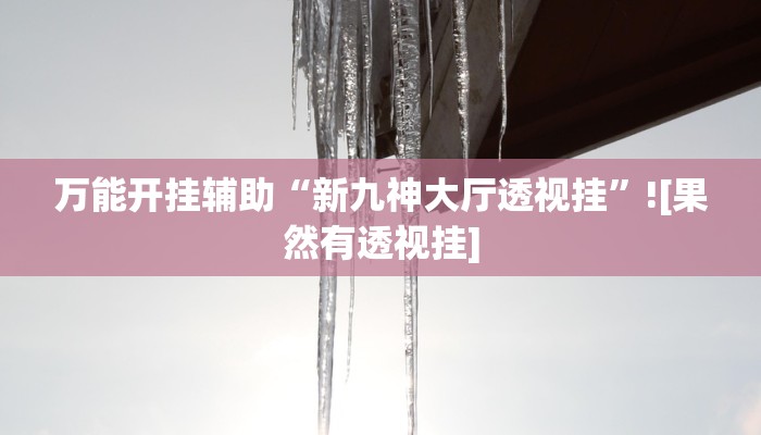 万能开挂辅助“新九神大厅透视挂”![果然有透视挂]