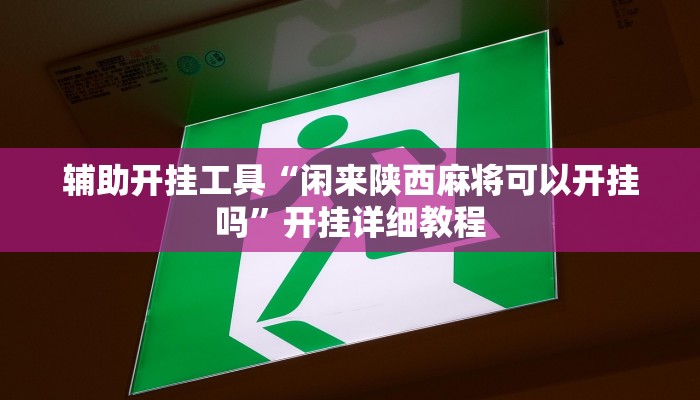 辅助开挂工具“闲来陕西麻将可以开挂吗”开挂详细教程