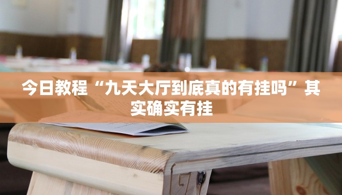 今日教程“九天大厅到底真的有挂吗”其实确实有挂