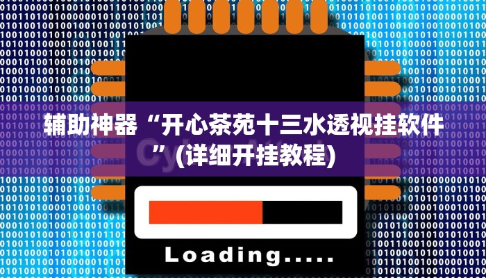 辅助神器“开心茶苑十三水透视挂软件”(详细开挂教程)