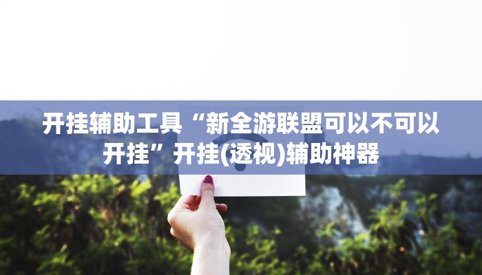 开挂辅助工具“新全游联盟可以不可以开挂”开挂(透视)辅助神器