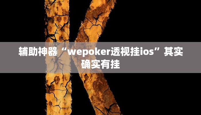 辅助神器“wepoker透视挂ios”其实确实有挂