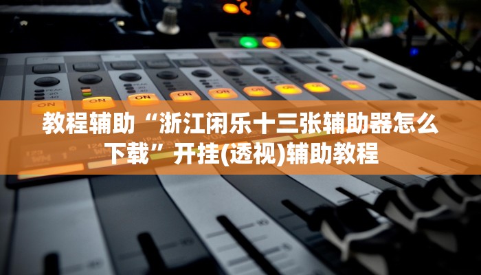 教程辅助“浙江闲乐十三张辅助器怎么下载”开挂(透视)辅助教程