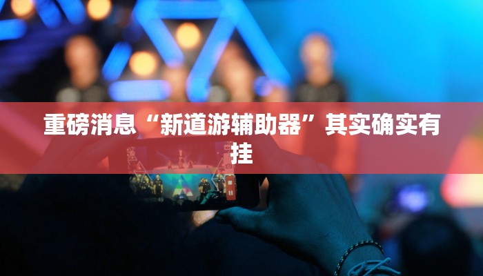 重磅消息“新道游辅助器”其实确实有挂