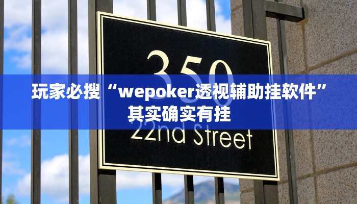 玩家必搜“wepoker透视辅助挂软件”其实确实有挂