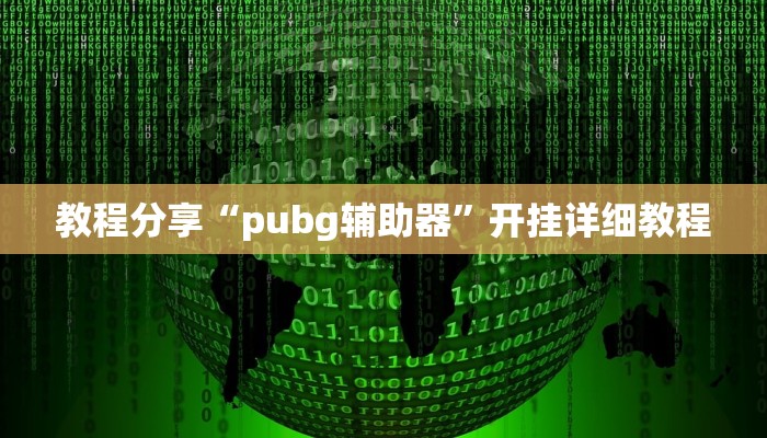 教程分享“pubg辅助器”开挂详细教程