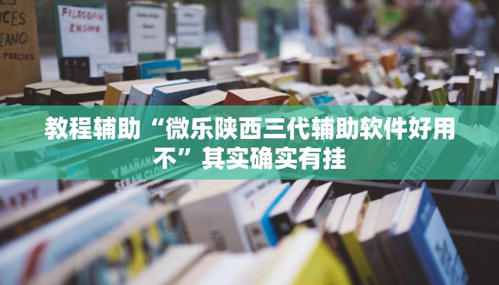教程辅助“微乐陕西三代辅助软件好用不”其实确实有挂