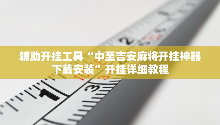 辅助开挂工具“中至吉安麻将开挂神器下载安装”开挂详细教程