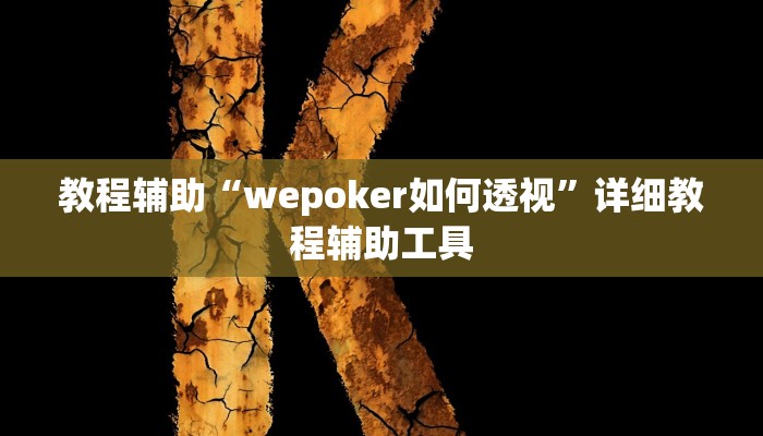 教程辅助“wepoker如何透视”详细教程辅助工具