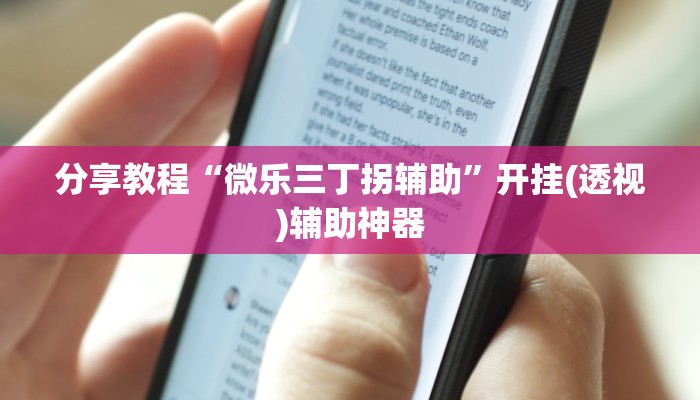 分享教程“微乐三丁拐辅助”开挂(透视)辅助神器