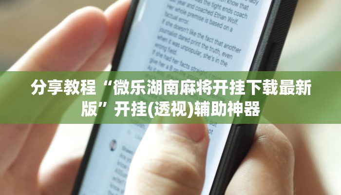 教程辅助“中至吉安麻将开挂教程”2025透视开挂